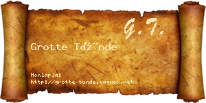 Grotte Tünde névjegykártya